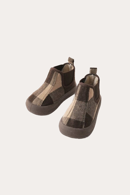 Short Boots British Style Cloth | Brown