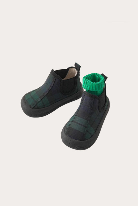 Short Boots British Style Cloth | Green