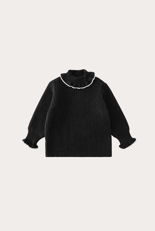 Elegant Stripe Knitwear | Ear Neck