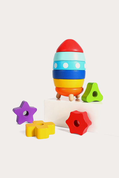 Wooden Blocks Stacking Circle Game | Rocket Tower