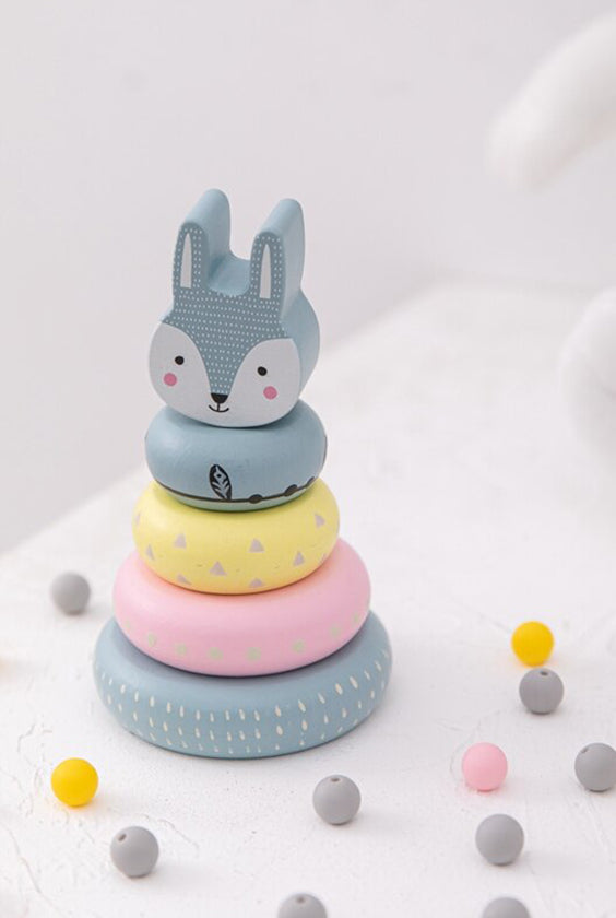 Wooden Blocks Stacking Toy | Rainbow Rabbit