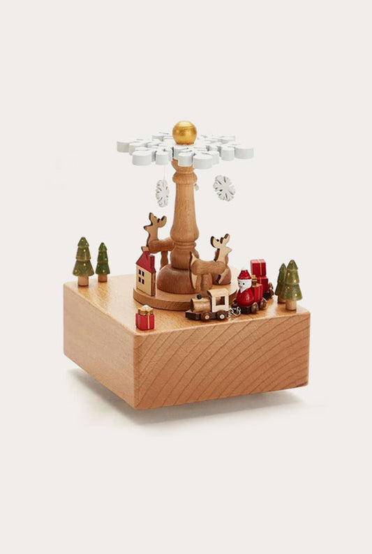 Wooden Creative Music Box | Snowflake Christmas