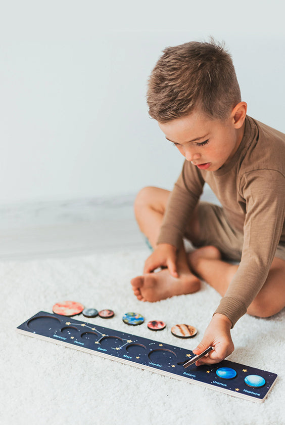 Wooden Solar System Puzzle Toys