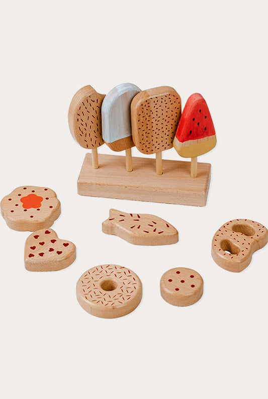 Wooden Toys | Ice Cream with Cake & Food