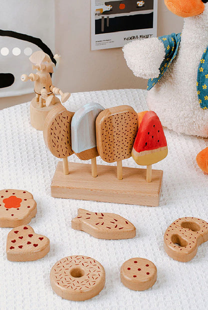 Wooden Toys | Ice Cream with Cake & Food