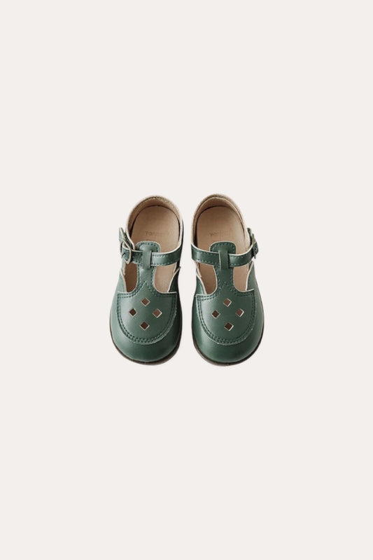 Leather Rhombos Seed Shoes | Green
