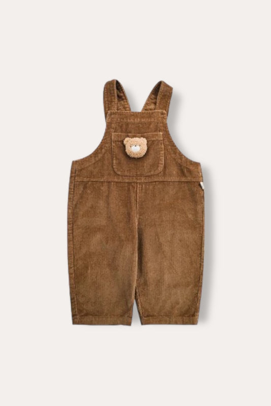 Bear Flap Pocket Front Jumpsuit | Brown