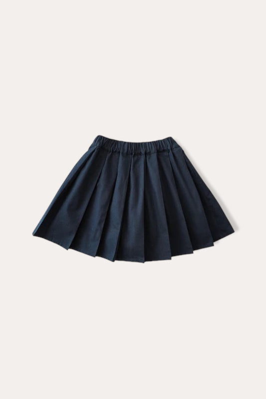 Casual Pleated Skirt | Navy