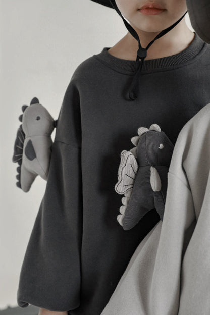 Dinosaur Sweatshirt | Dark Grey