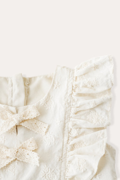 Fairyland Jacquard Cotton Dress | Beige
