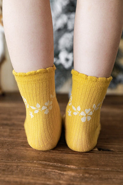Flower Socks | Yellow