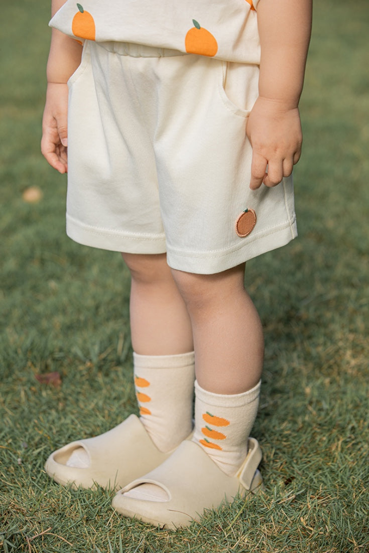 Orange Socks | Beige Orange