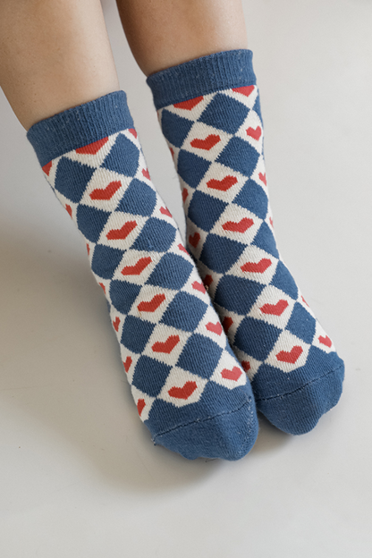 Heart Socks | Blue