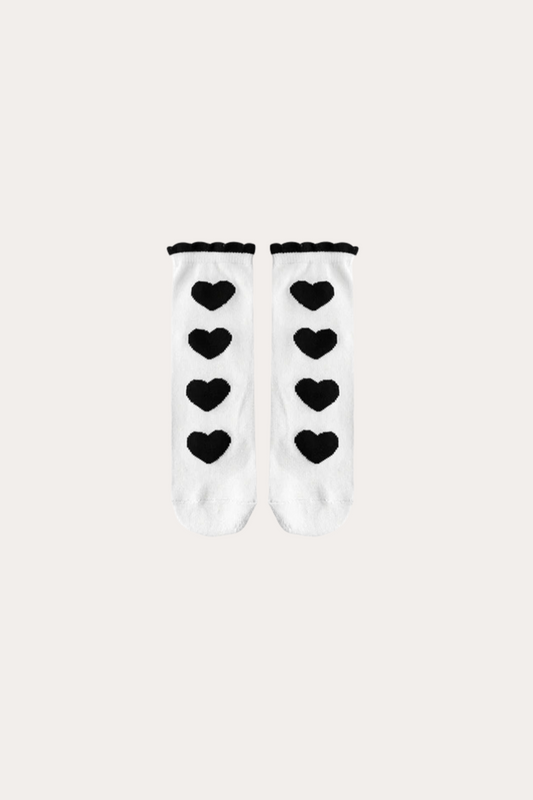 Heart Socks | White