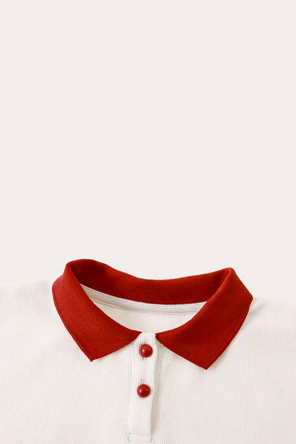 Bear Cherry Shirt | White Red