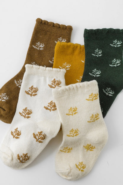 Flower Socks | Brown