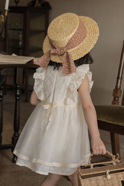 Fairyland Jacquard Cotton Dress | Beige