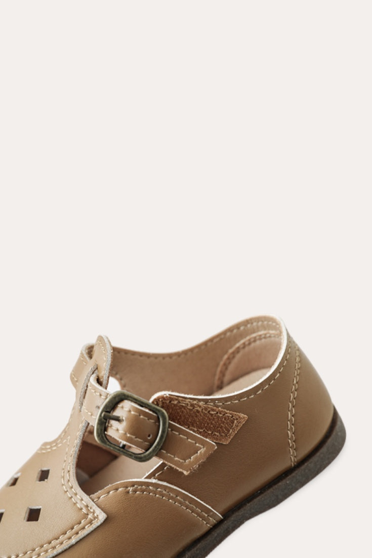 Leather Rhombos Seed Shoes | Mustard