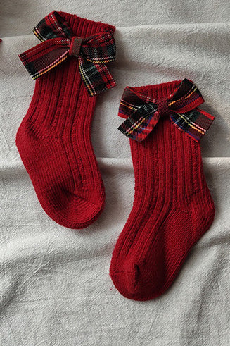 Červené vánoční ponožky | Motýlek