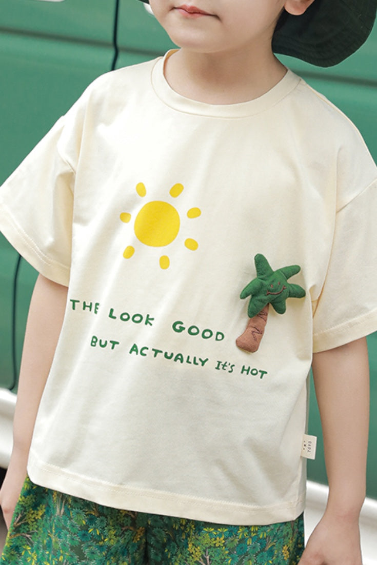 Palms and Sunshine T-shirt | Beige