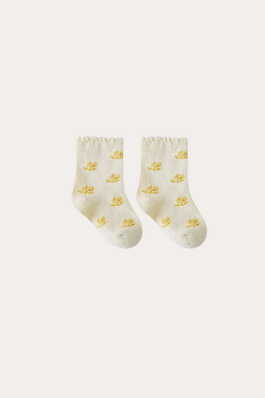 Flower Socks | Begie Yellow