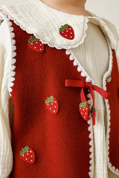 Strawberry Garden Vest | Red
