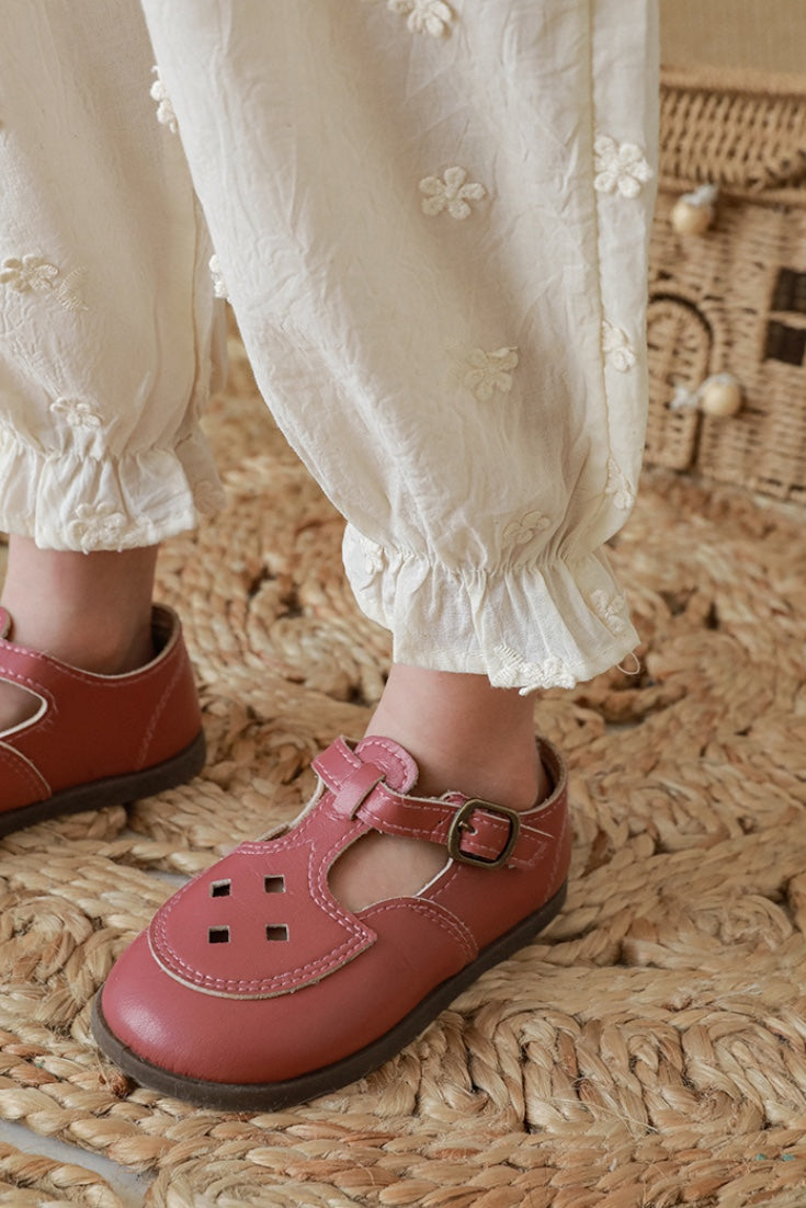 Leather Rhombos Seed Shoes | Pink