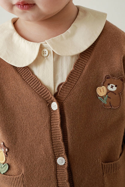 Bear Flower Sweater | Brown