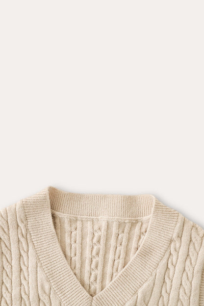 Bear Knits Vest Sweater | Khaki