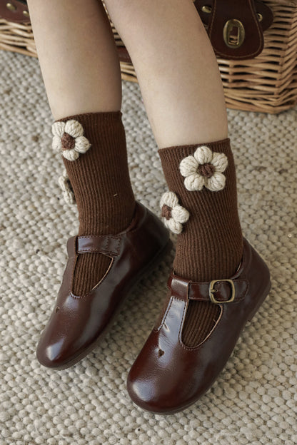 Casual Heart Leather Shoes | ‌ Coffee