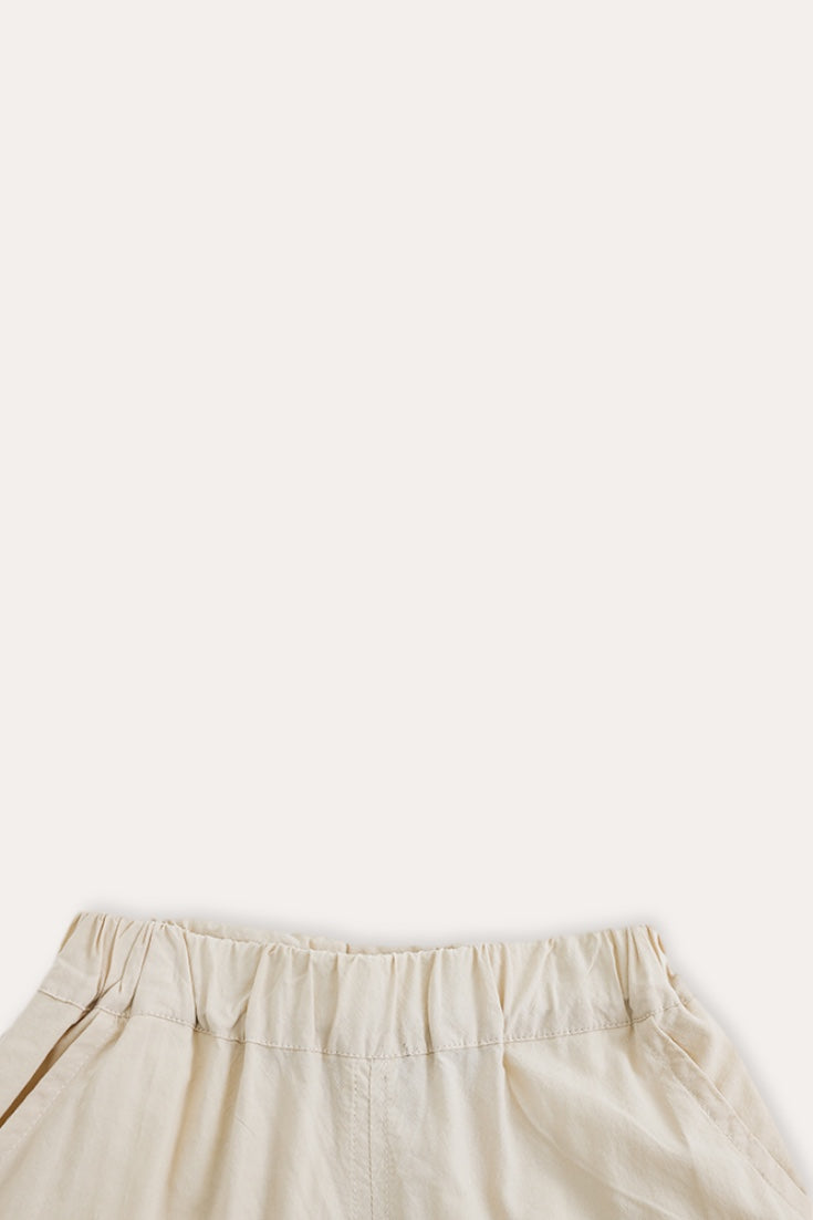 Loose Casual Hollow Out Lace Shorts | Beige