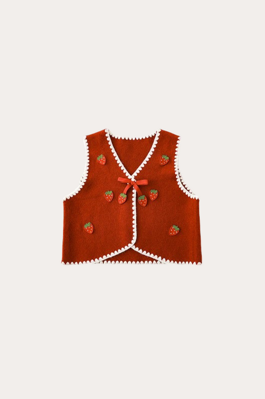 Strawberry Garden Vest | Red