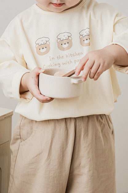 Chef Bear Long Sleeve Shirt | Beige