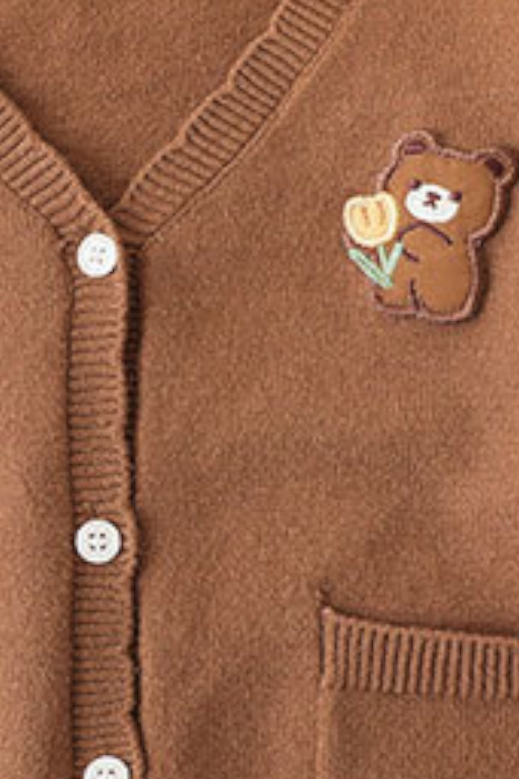 Bear Flower Sweater | Brown