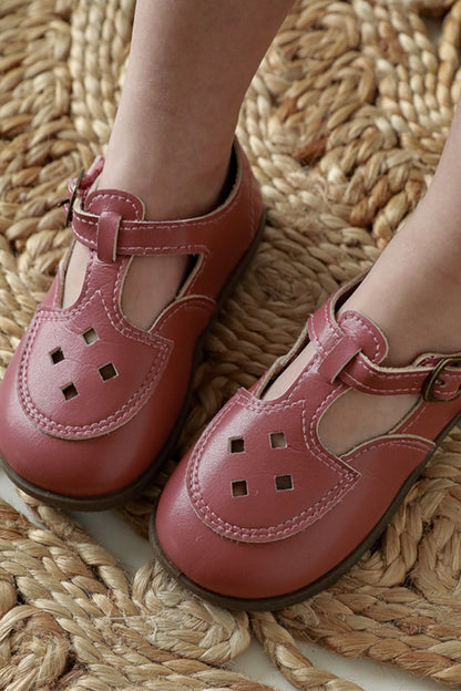 Leather Rhombos Seed Shoes | Pink