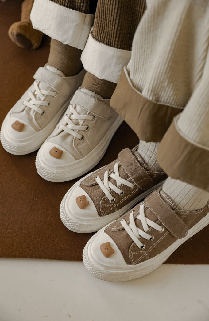 Bear Cotton Sneakers | Beige