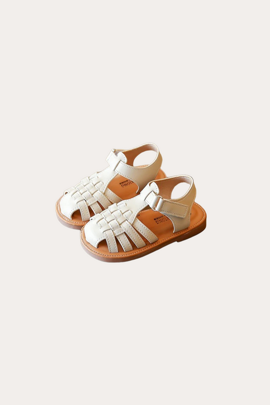 Leather Sandals | White