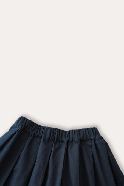 Casual Pleated Skirt | Navy