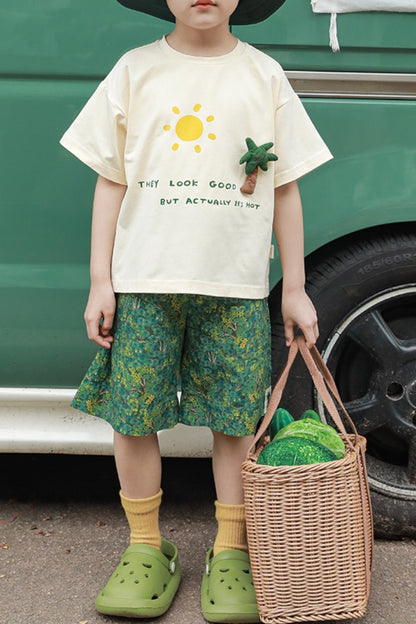 Palms and Sunshine T-shirt | Beige