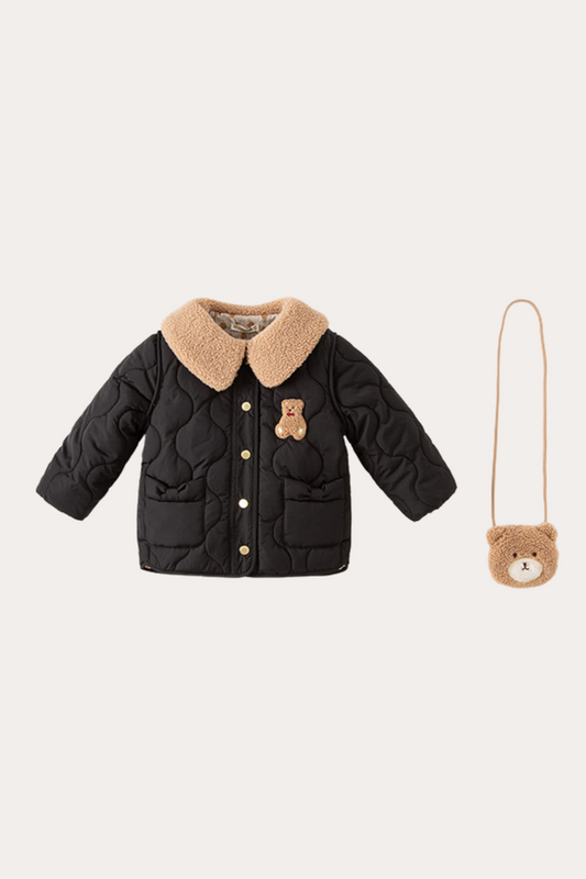 Bear Jacket Coat Warm With Wallet