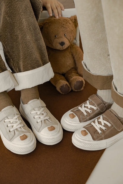 Bear Cotton Sneakers | Beige